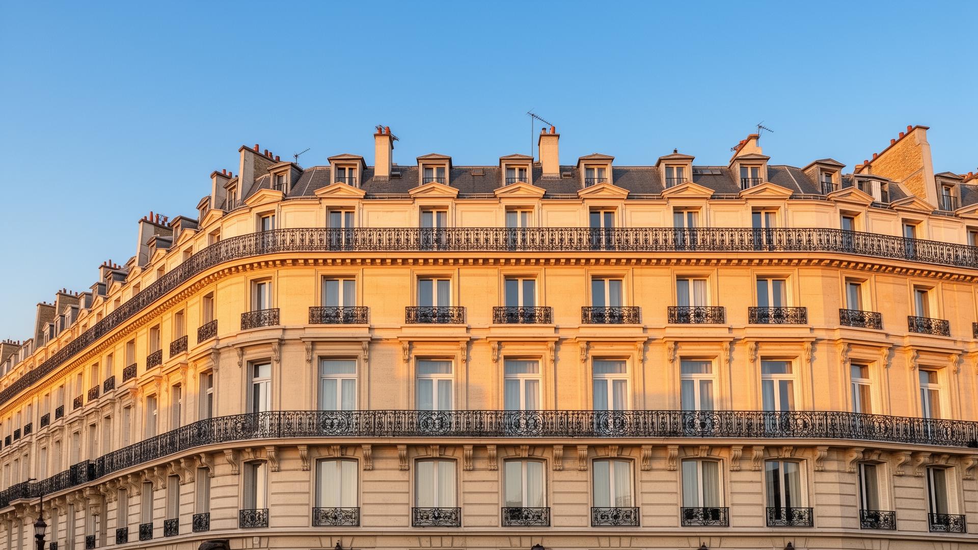 Immeuble haussmannien typique du patrimoine immobilier français